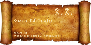 Kuzma Károly névjegykártya